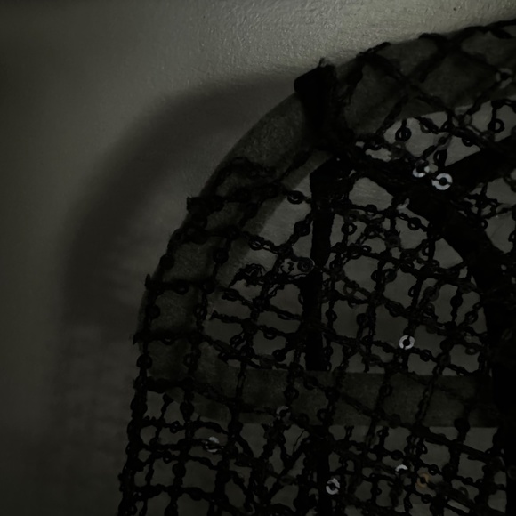 Saint Laurent Authentic Mesh Long Sleeves Sequins Black - Picture 2 of 7